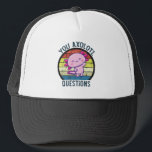 Casquette Vous Axolotl Questions Retro 90s Vintage Sunset<br><div class="desc">Retro 90s You Axolotl Questions Vintage Coucher de soleil mignon,  axolotl,  amant,  cadeau,  kawaii,  drôle,  vintage,  coucher de soleil,  rétro,  poissons axolotl,  citations,  mèmes,  cadeaux,  Vous Axolotl Questions Amusant T-shirt Axolotl,  Mignon Axolotl,  Coucher de soleil Vintage avec Axolotl,  You Axolotl Questions T-Shirt</div>