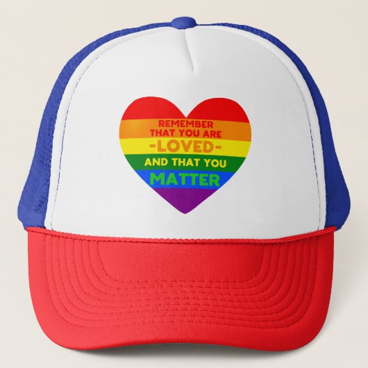 Casquette Vous êtes aimé Vous avez de l'importance (coeur du (Devant)