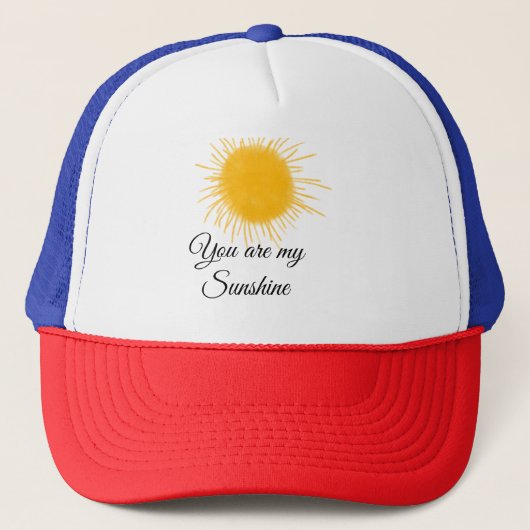 Casquette vous êtes mon soleil jaune orange rayons de soleil (Devant)