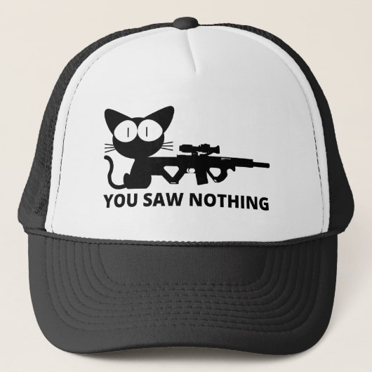Casquette Vous n'avez rien vu Chat (Devant)