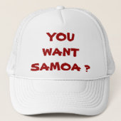 CASQUETTE VOUS VOULEZ LE SAMOA ? (Devant)