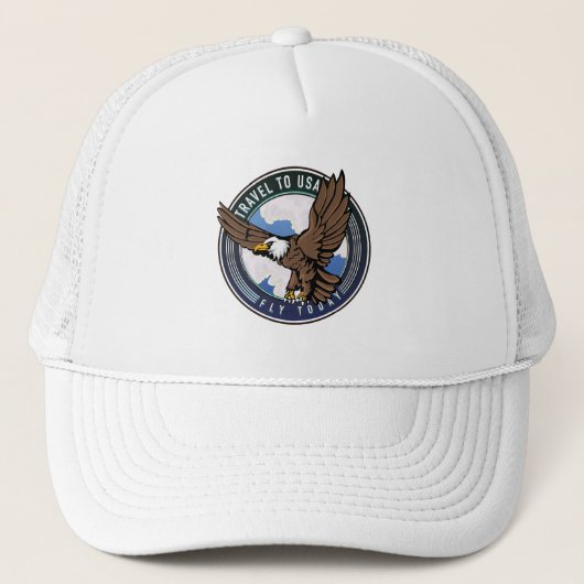 Casquette Voyage aux USA Fly today logo (Devant)