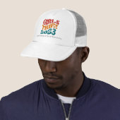 Casquette Voyage de fille 2023 Couleurs et texte personnalis (En situation)