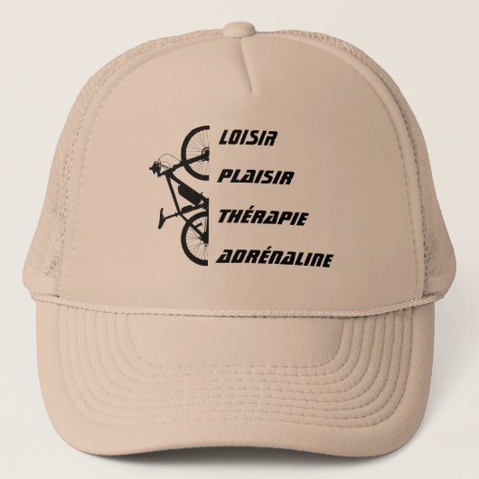 Casquette VTT adrénaline (Devant)