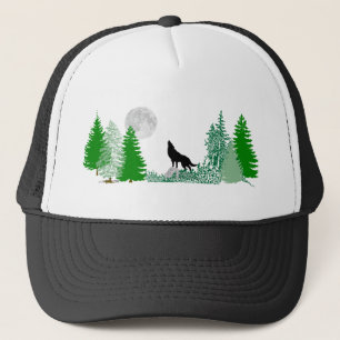 Casquette Vue large de loup d'hurlement
