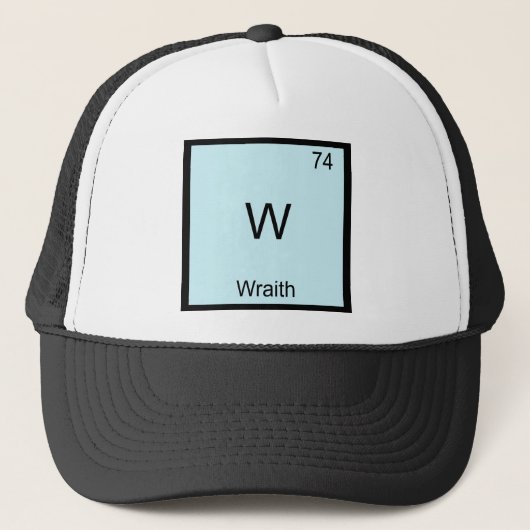 Casquette W - Wraith Funny Chimie Élément Symbole T-shirt (Devant)