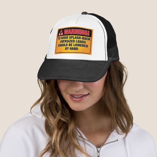 Casquette WARNING - Avoid Splash-Back Bathroom Hat (En situation)