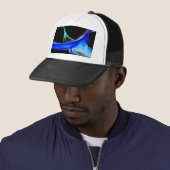 Casquette Waves Abstrait (En situation)