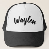 Casquette Waylon nom en lettrage courbe, (Devant)
