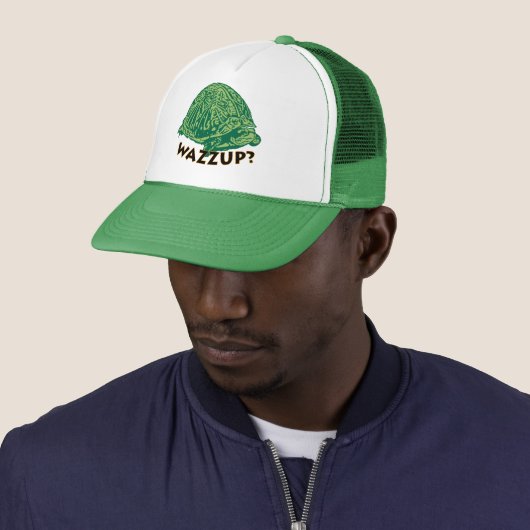 Casquette Wazzup - Chapeau de camion vert (En situation)