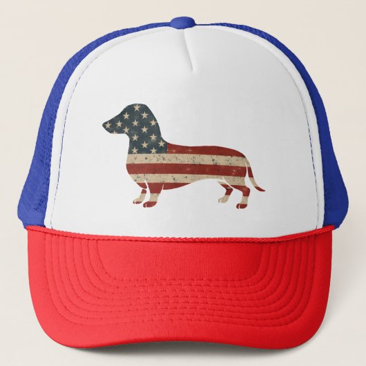 Casquette Weenie Le Peuple Dachshund 4 juillet (Devant)