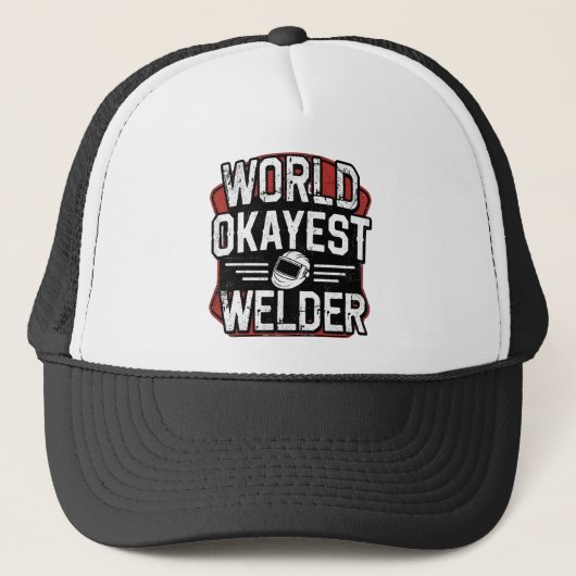 Casquette Welder Retro Retro Distressed Welder World Okayest (Devant)