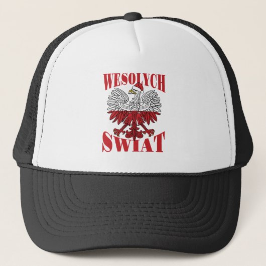 Casquette Wesolych Swiat Polonais Aigle de Noël (Devant)