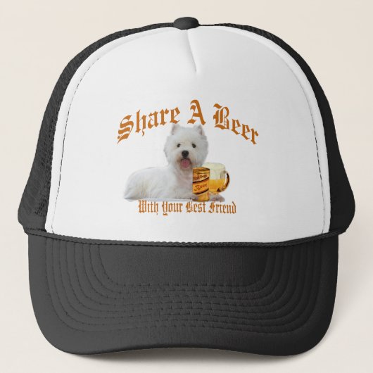 Casquette Westie partage une bière (Devant)