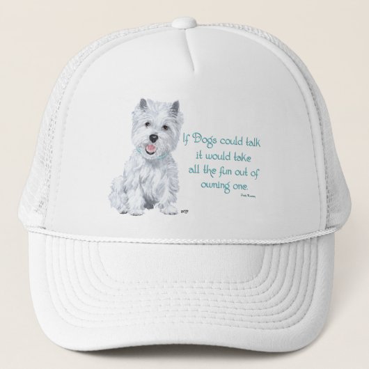 Casquette Westie Sagesse - Si Les Chiens Pouvaient Parler (Devant)