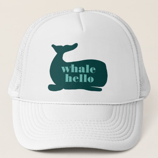 Casquette Whale Hello Trucker Chapeau (Devant)