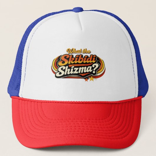 Casquette What the Skibidi Shizma? Retro Graphic Hat (Devant)