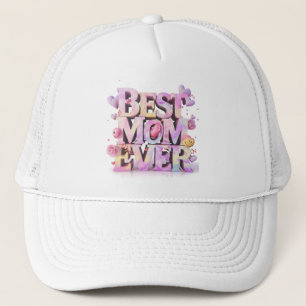 Casquette *~* Whimsical Mother Day Hearts Flowers 3-d AP72
