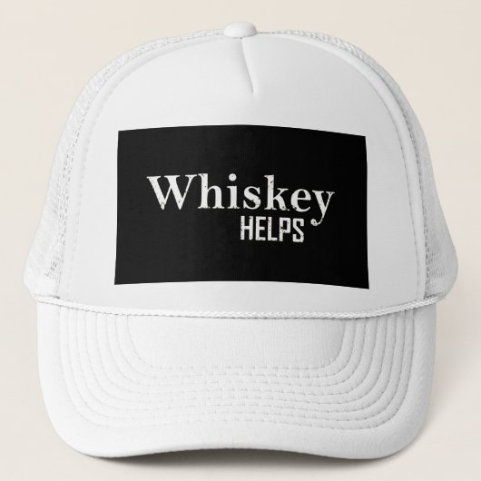 Casquette Whiskey aide les citations d'alcool amusantes (Devant)