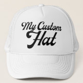 Casquette WHITE Custom Trucker Hat Mesh Back Cap Blank (Devant)