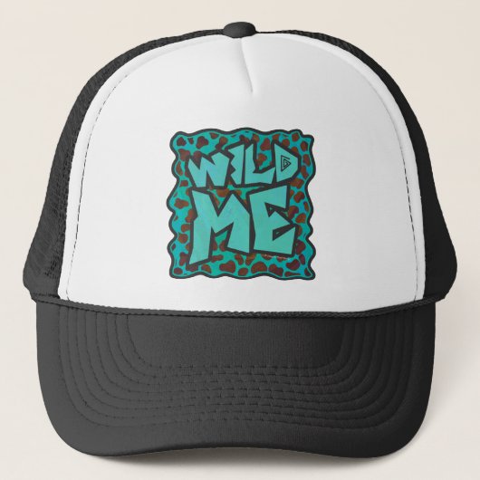 Casquette Wild me Dalmatien Conception Brown et Turquoise (Devant)