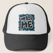 Casquette Wild Me Zebra Noir et Bleu (Devant)