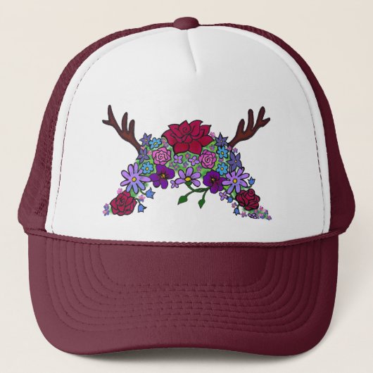 Casquette Wild Thing Fleur sauvage Queen Trucker Chapeau (Devant)