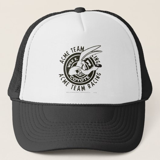 Casquette Wile E. Coyote Acme Team Racing B/W (Devant)