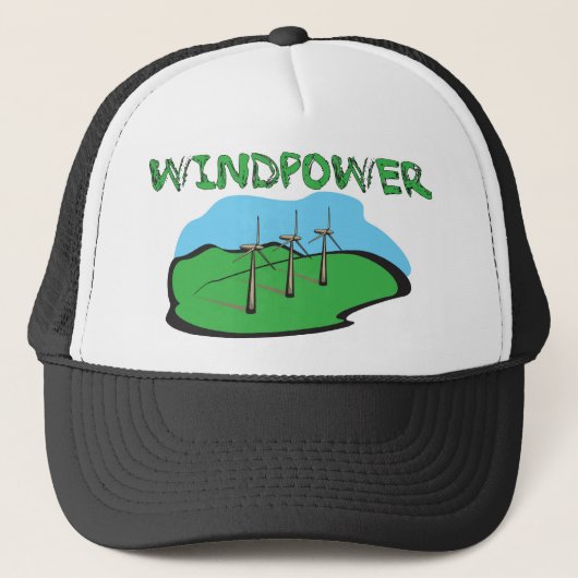 Casquette Windpower - conception de chemise d'énergie (Devant)