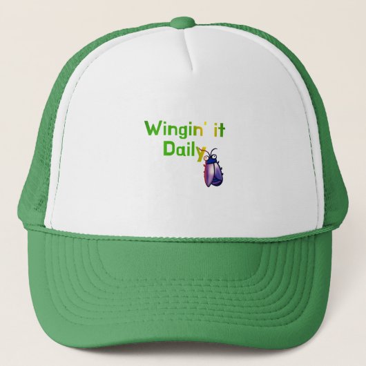 Casquette Wingin It Daily Funny Bug Humor (Devant)