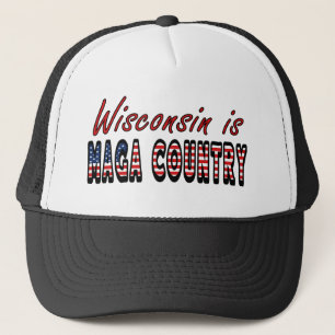 Casquette Wisconsin est MAGA Country Pro Trump USA Flag 2024