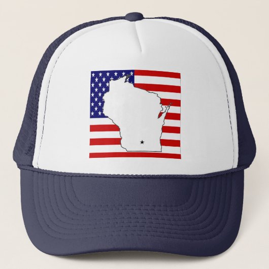 CASQUETTE WISCONSIN MAP (Devant)