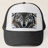 Casquette Wolf Portrait graphique inspiré (Devant)
