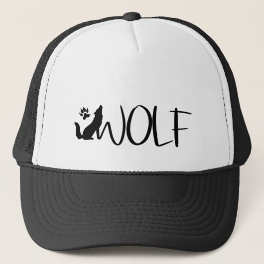 Casquette Wolf Text Animal Track Graphisme (Devant)