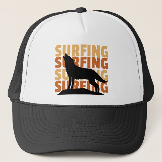 Casquette Wolf wants to surf surf (Devant)