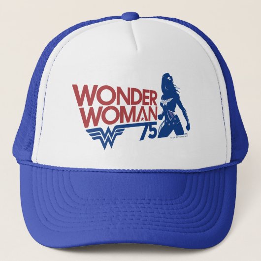 Casquette Wonder Woman 75th Anniversary Red & Blue Logo (Devant)