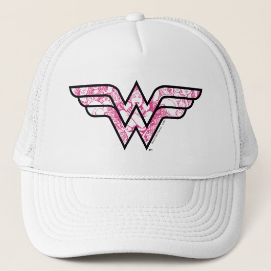 Casquette Wonder Woman Pink Comic Book Collage Logo (Devant)