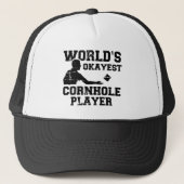 Casquette World's okayest cornhole player (Devant)