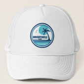 Casquette Wrightsville Beach North Carolina Palm Tree Birds (Devant)