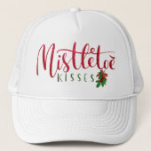 Casquette Xmas Mistletoe Kiss Parties scintillant unique cad (Devant)