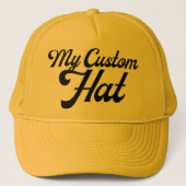 Casquette YELLOW Custom Trucker Hat Mesh Back Cap Blank (Devant)
