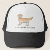Casquette Yellow Golden Retriever - I Love Golden Retrievers (Devant)