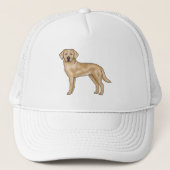 Casquette Yellow Labrador Retriever mignon Cartoon Lab Chien (Devant)