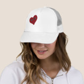 Casquette Yeux rouges de coeur (En situation)