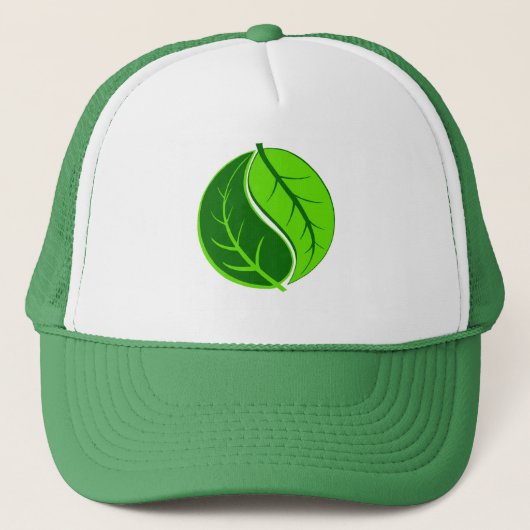 Casquette Yin et Yang Feuilles (Devant)