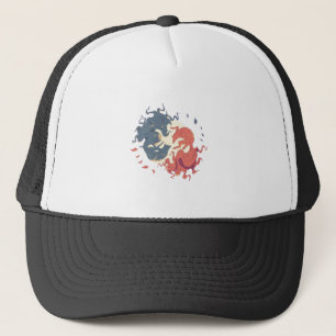 Casquette Yin Yang Animal Art, Spirit wolves