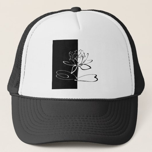 Casquette Yin Yang Black Lotus Blossom (Devant)