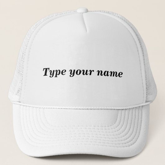 Casquette Your Name on White Trucker Cap (Devant)
