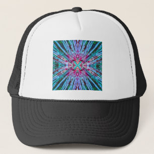Casquette Yucca Op Art en Turquoise