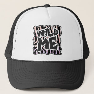 Casquette Zèbre Noir et Rose Sauvage moi